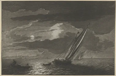 Marina con luna llena