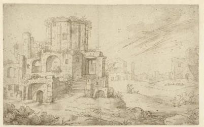 Paisaje con ruinas antiguas