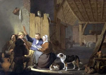 Campesino Bebiendo en un Granero, 1634