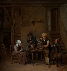 Campesinos en un interior