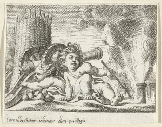 Dos niños con armas