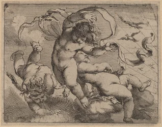 Tres putti voladores