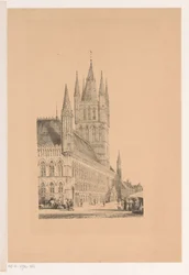 Lonja de los paños de Ypres Ayuntamiento del siglo XIII (título sobre objeto)
