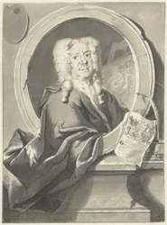 Retrato de Jacob Campo Weyerman en medallón