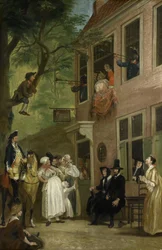 El embajador de los granujas en la taberna Bokki, c.1739-1750 (óleo sobre lienzo)