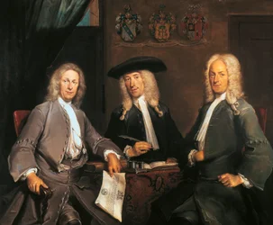 Tres gobernadores del Gremio de Cirujanos en Ámsterdam