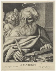 Evangelista Mattheüs S. MATHEVS (título sobre objeto) Vier evangelisten (título de la serie)
