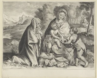 Paisaje con la Sagrada Familia, Juan Bautista e Isabel