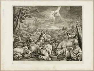 Ángel apresurando a Abraham