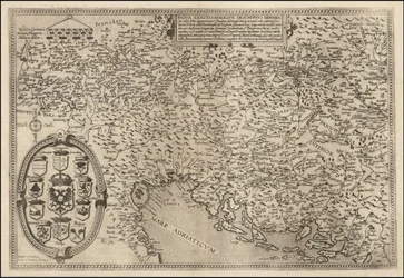 Mapa del Danubio de 1593 por Cornelis de Jode