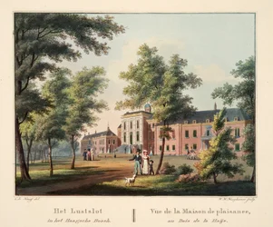 Het Lustslot en el Haagsche Bosch. Vista de la Casa de Placer, en el Bosque de la Haije, 1825
