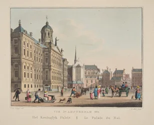 Vista de Ámsterdam No.1. Het Koninglyk Paleis. Le Palais du Roi, 1825