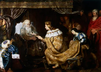 David presentando el cetro a Salomón, principios del siglo XVII