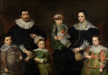 Retrato de familia, c.1630-35 (óleo sobre lienzo)