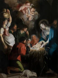 El nacimiento de Cristo (óleo sobre tabla)
