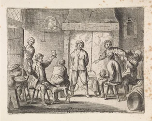 Granjeros en una posada Escenas de género (título de la serie)