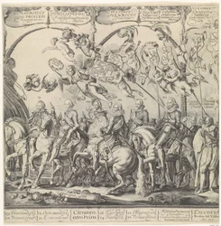 Procesión triunfal de Guillermo de Orange, placa derecha