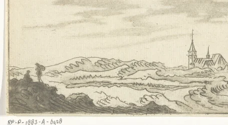 Paisaje de dunas con iglesia