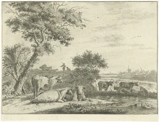 paisaje con vacas
