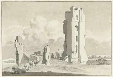 Ruinas de la casa en Kleve cerca de Haarlem