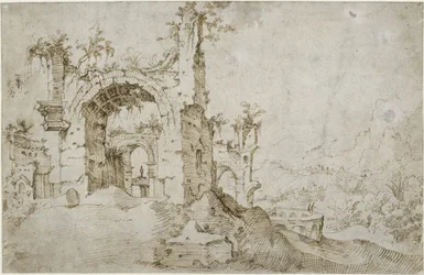 Paisaje con ruinas