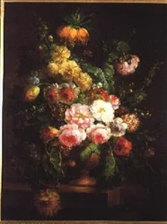 Urna con flores