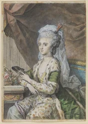 Louise, esposa del príncipe Karl de Hesse-Kassel, con traje turco