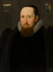 Retrato del Dr. John Bridgeman, obispo de Chester, c.1616 (óleo sobre tabla)