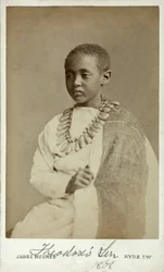 Príncipe Alamayu, hijo del emperador Teodoro II de Abisinia, Ryde, Inglaterra, 1868