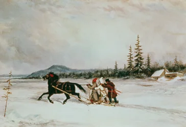 Habitantes en trineo, c.1855