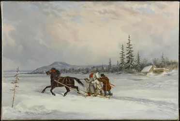 Habitantes en trineo, c.1855