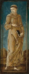 San Francisco [extremo izquierdo del panel], c.1470-1480 (témpera y temple sobre tabla)