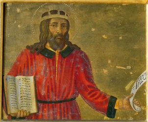 Rey David, panel predela del retablo