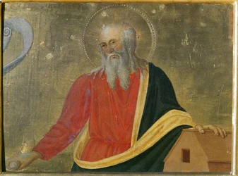 Panel de predela de Noé del retablo