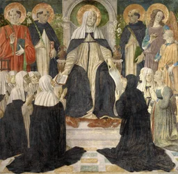 Santa Catalina de Siena como Madre Espiritual de las Segundas y Terceras Órdenes de Santo Domingo, c. 1499