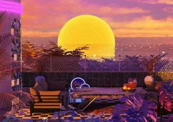 Terraza Neon Sunset