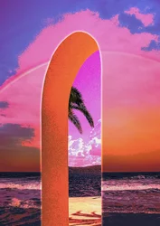 Arco de la playa de Pink Sky