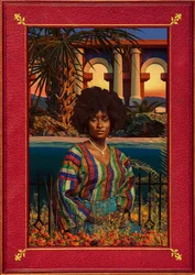 Mujer llena de vida: atardecer tropical