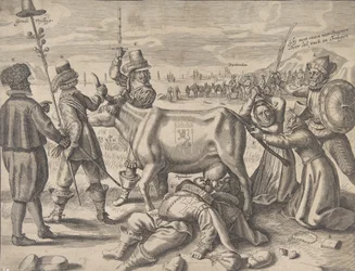Lucha por la vaca lechera flamenca, 1646