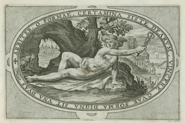 Mercurio Dioses y diosas involucrados en el juicio de Paris (título de la serie)