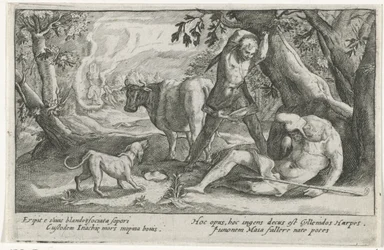 Mercurio mata a Argus Metamorfosis de Ovidio (título de la serie)