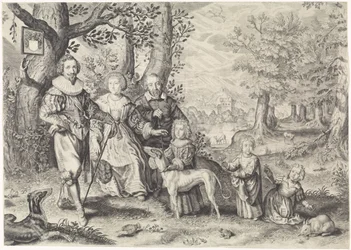 Retrato de Guy Michel Lejay y su familia