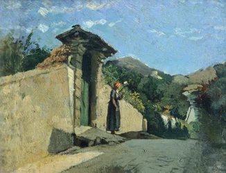 Estudio de paisaje, alrededor de 1860, por Cristiano Banti