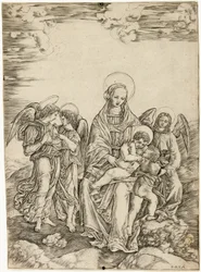 La Virgen y el Niño con San Juan y tres ángeles