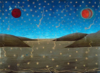 El fin del mundo: la luna y el sol se oscurecerán, las estrellas caerán y todo será lo contrario de lo que era (c. 149v). 1476