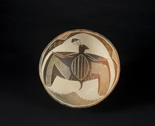 Cuenco con motivos pintados, c.1060-1110 (cerámica con pigmento)