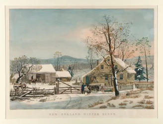 Escena de invierno de Nueva Inglaterra