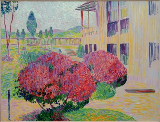 En el jardín de la villa «Hohe Pappeln» de Henry van de Velde en Ehringsdorf, cerca de Weimar