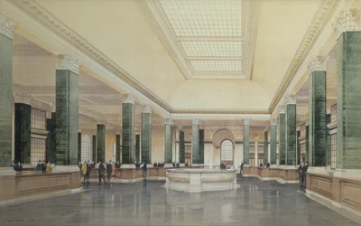 Interior de la planta baja del Midland Bank, Londres