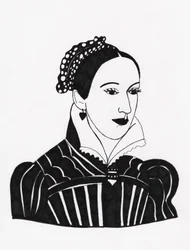 Mary Queen of Scots, 2017 (rotulador sobre papel)